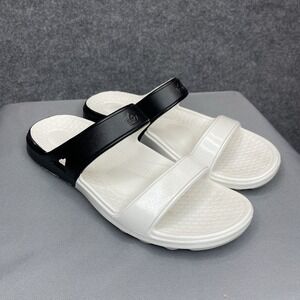 Spenco Sandals Women's Size 10 Fusion Slide Black White Slip On